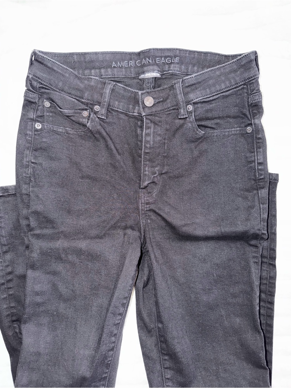 American Eagle Outfitters Black High-Rise Jeans - 12L